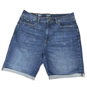 a.n.a Women’s high-rise denim Bermuda Jean Shorts